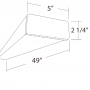 48" x 5" LED Economy Wraparound Fixture, 40W LED Module, 120-277V, Quantum Driver